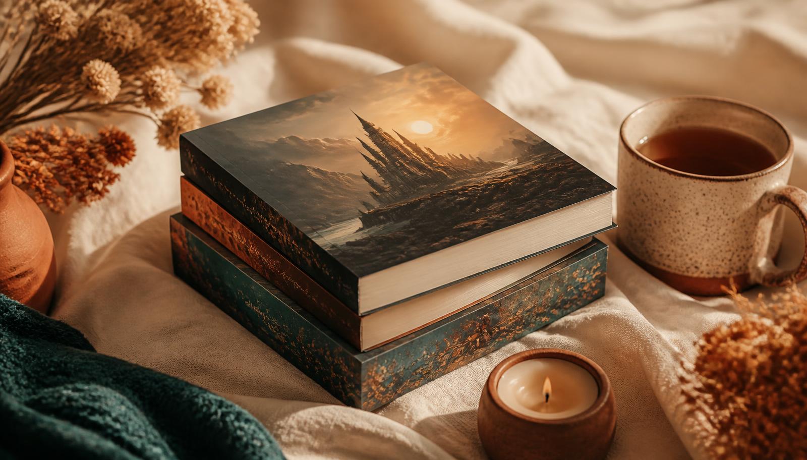 Illustrated infographic for the blog post “Sarah J. Maas Reading Order: ACOTAR, Throne of Glass and Crescent City”